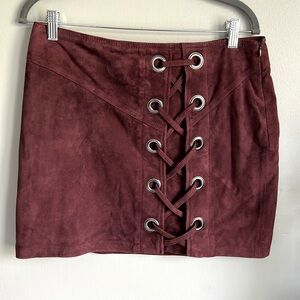 NWT Parker suede skirt size 8